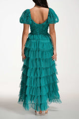 Lisette Ruffle Off Shoulder Gown