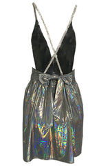 Laser Sparkle Backless Dress