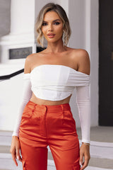 Off Shoulder Crop Top