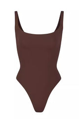 Square Neck Stretch Jersey Bodysuit