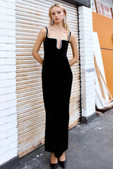 Diamanté Maxi Dress in Velvet | Dress In Beauty