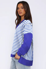 Striped Patchwork Sweatshirt