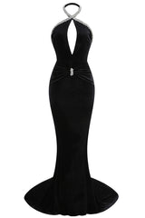 Jessica Halter Neck Cut Out Maxi Dress