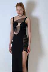 Viota Asymmetric High Low Dress