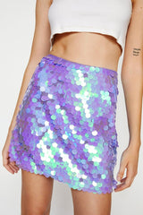 Oval Sequin Mini Skirt