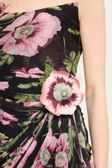 Floral Printed Strapless Draped Mini Dress | Dress In Beauty