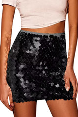 Disc Sequin Mini Skirt