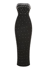 Pearl Sleeveless Bodycon Elegant Dress