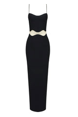 Jennifer Black Bandage Slip Maxi Dress