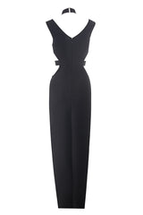 Simone Black Bandage Long Dress