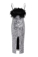 Jemma Feather Midi Sequin Dress | Dress In Beauty