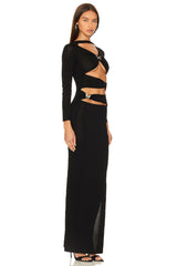 Nomiki Long Sleeve Cutout Maxi Dress