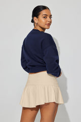 Flared Solid Skater Skirt