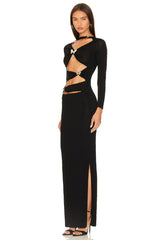 Nomiki Long Sleeve Cutout Maxi Dress