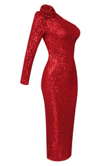 Loretta Sequin Midi Dress