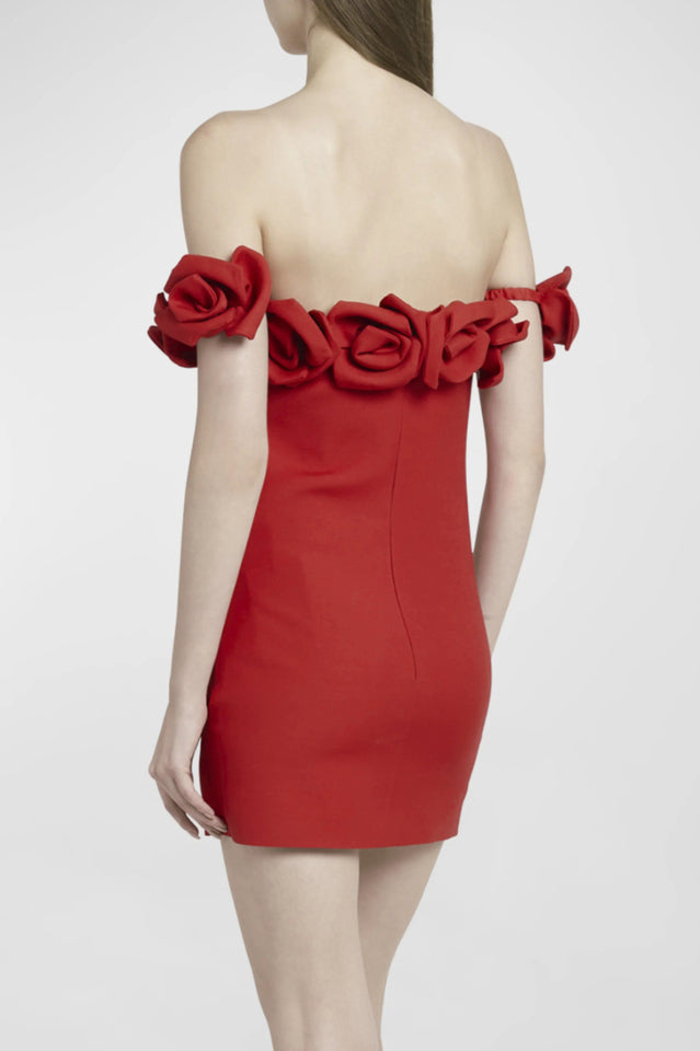 Rose-Detail Mini Dress | Dress In Beauty