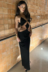 Melina Sexy Halter Wine Dress | Dress In Beauty