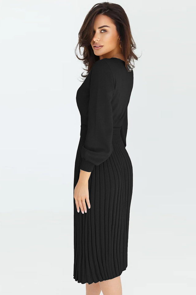 Sheath Ruched Long Sleeve Knit Dress | Dress In Beauty