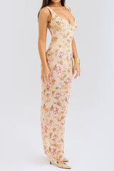 Robina Floral Bustier Bodice Gown