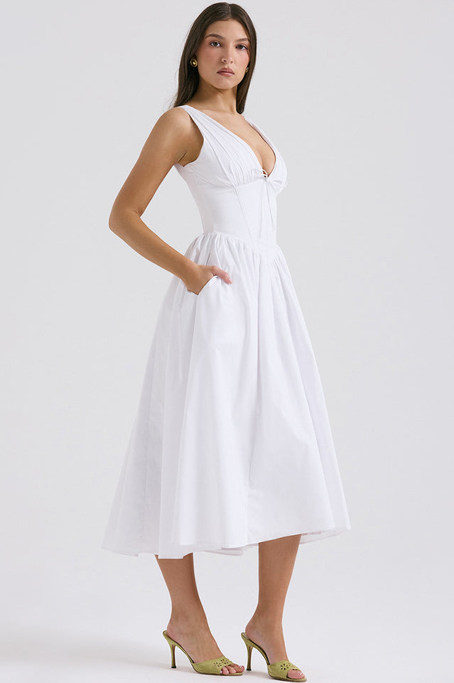 Emmelina Cotton Belted Sundress | Dress In Beauty