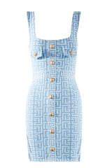 Jacquard Bandage Mini Dress