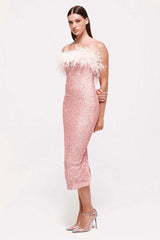 Jemma Feather Midi Sequin Dress | Dress In Beauty