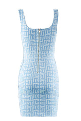 Jacquard Bandage Mini Dress