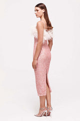 Jemma Feather Midi Sequin Dress | Dress In Beauty