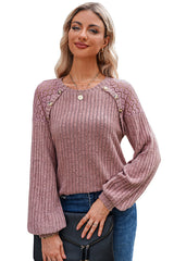 Buttoned Ribbed Top