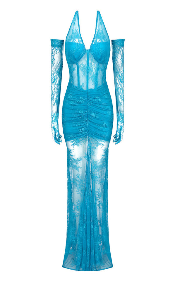 Elsa Halterneck See-through Maxi Dress | Dress In Beauty