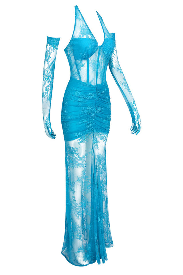 Elsa Halterneck See-through Maxi Dress | Dress In Beauty