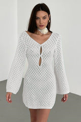 Kayleigh Crochet Knit Mini Dress