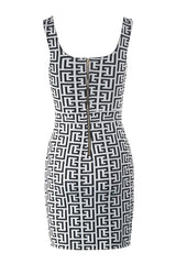 Jacquard Bandage Mini Dress