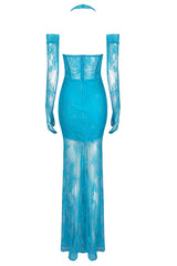 Elsa Halterneck See-through Maxi Dress | Dress In Beauty