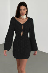 Kayleigh Crochet Knit Mini Dress