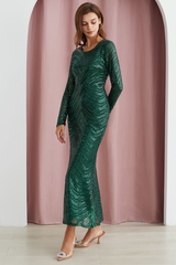 Dark Green Sequin Mermaid Gown | Dress In Beauty