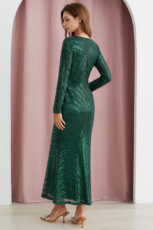 Dark Green Sequin Mermaid Gown | Dress In Beauty