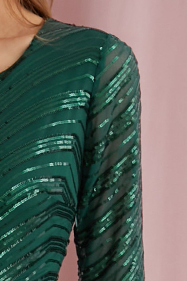 Dark Green Sequin Mermaid Gown | Dress In Beauty