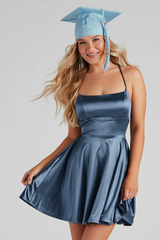 A Moment In Satin Skater Dress | Dress In Beauty