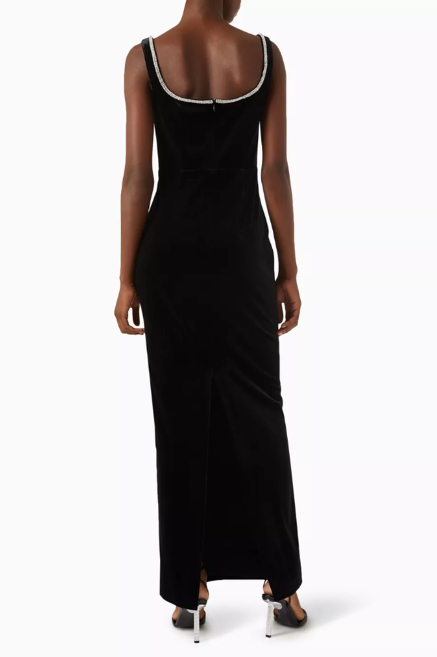 Diamanté Maxi Dress in Velvet | Dress In Beauty