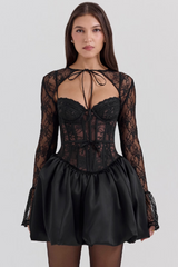 Lace Bolero & Corset Flare Minidress Set