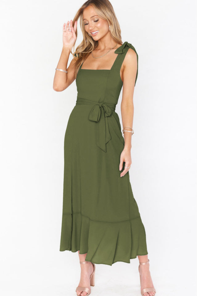 Tie Shoulder Boho Midi Dress | Dress In Beauty