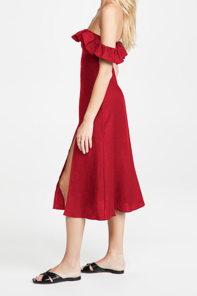 Kacie Ruffles Midi Dress | Dress In Beauty