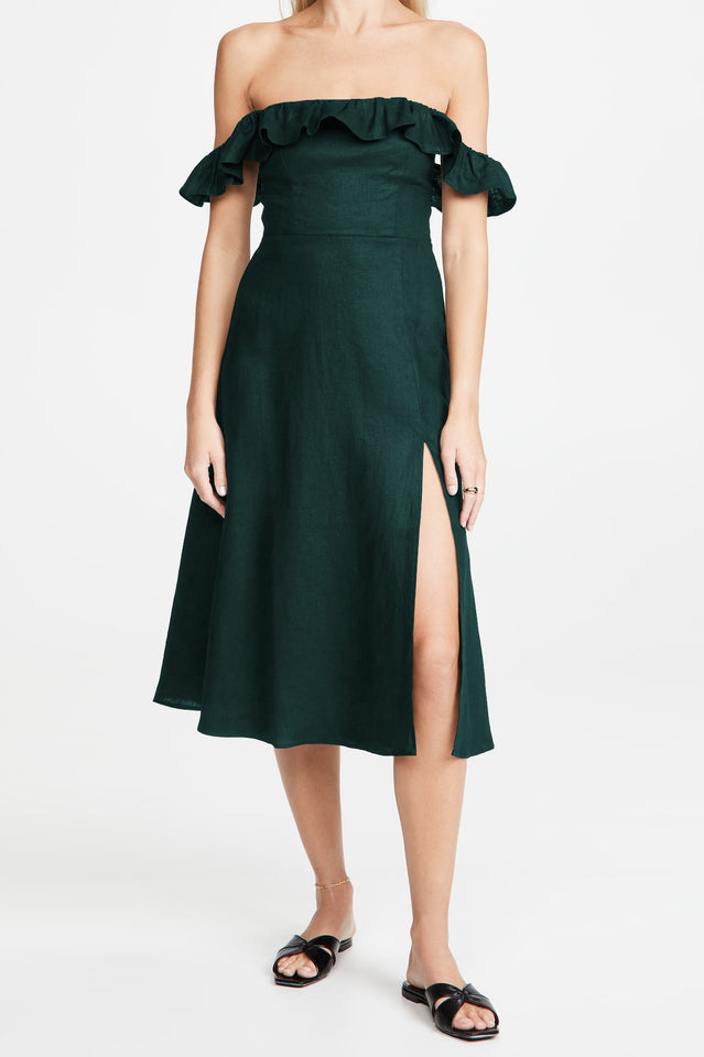 Kacie Ruffles Midi Dress | Dress In Beauty